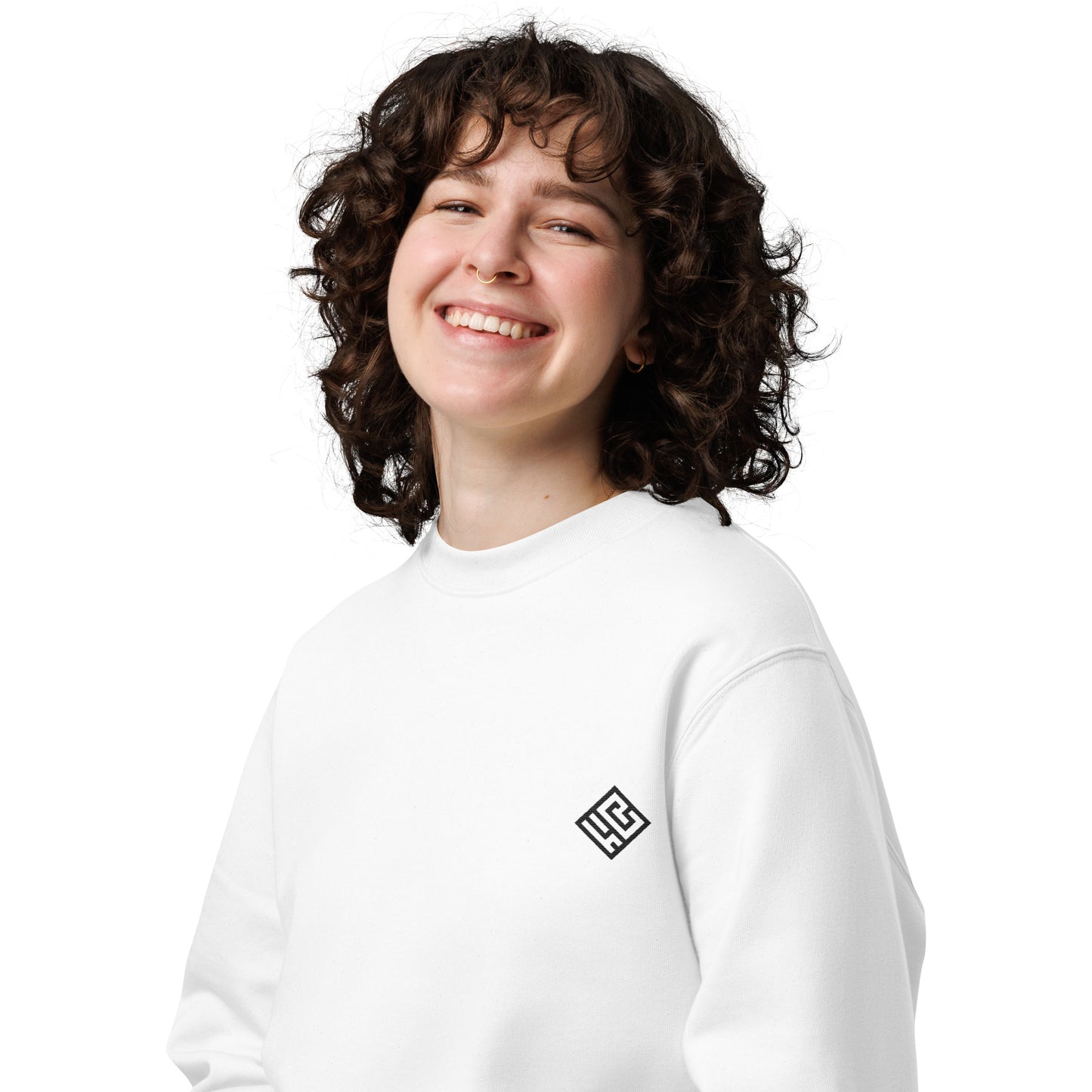 Unisex Butterfly eco white sweatshirt